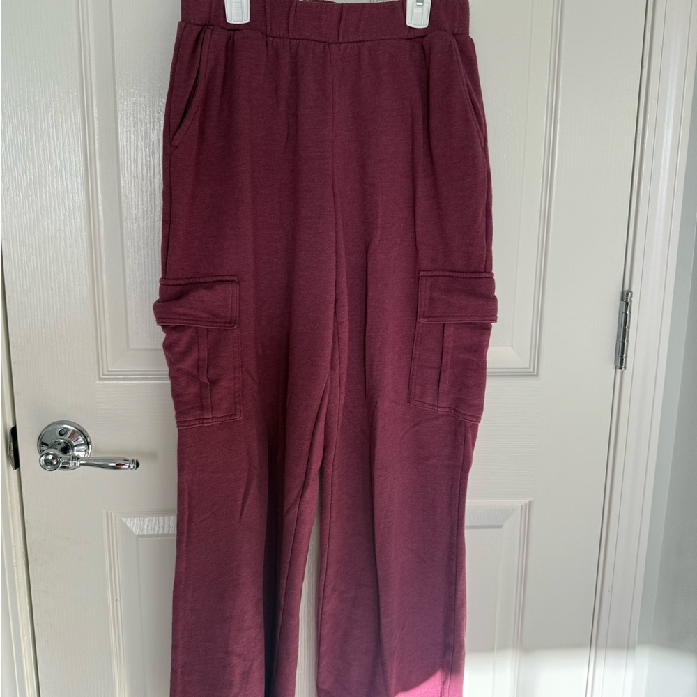 Maurices Pink/Fuchsia Trousers with Elastic Waistband